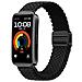 Cinturino Magnetico In Nylon Intrecciato Compatibile Con Huawei Band 8/9/10 - Opzioni Multicolore Black - Foto miniatura 1