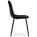 DAPI CHAIR Sedie ergonomiche moderne in velluto nero x4 - Foto miniatura 5