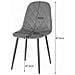 DAPI CHAIR Sedie ergonomiche moderne in velluto nero x4 - Foto miniatura 4