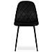 DAPI CHAIR Sedie ergonomiche moderne in velluto nero x4 - Foto miniatura 3