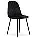 DAPI CHAIR Sedie ergonomiche moderne in velluto nero x4 - Foto miniatura 2