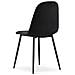 DAPI CHAIR Sedie ergonomiche moderne in velluto nero x4 - Foto miniatura 7