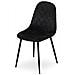 DAPI CHAIR Sedie ergonomiche moderne in velluto nero x4 - Foto miniatura 6