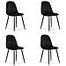 DAPI CHAIR Sedie ergonomiche moderne in velluto nero x4 - Foto miniatura 1