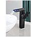 Rubinetto per lavabo da bagno, Blackswan, tipo M187, modello alto nero con bocca a cascata e LED, misura 24 cm - Foto miniatura 2