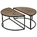 Tavolino Da Salotto Set 2 Pezzi In Legno E Metallo Marrone 91x45,5x40,5 - Foto miniatura 1