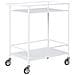 Carrello Bar Vita 2 Ripiani Bianchi Con Telaio Bianco — 68×40×79 Cm - Foto miniatura 1