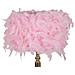 Lampada Da Tavolo Tarty Rosa In Metallo Con Paralume In Piume Rosa - Foto miniatura 4