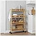 Carrello da Cucina con Ruote Naturale 60 x 18 x 97 cm Bambù - Foto miniatura 3