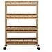 Carrello da Cucina con Ruote Naturale 60 x 18 x 97 cm Bambù - Foto miniatura 4