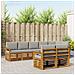 Set divani con cuscino 8 pcs Grigio Naturale e Chiaro - Foto miniatura 2