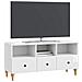 Mobile TV Bianco Lucido 102 x 34,5 x 50 cm Legno ingegnerizzato - Foto miniatura 2