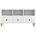 Mobile TV Bianco Lucido 102 x 34,5 x 50 cm Legno ingegnerizzato - Foto miniatura 4