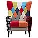 Poltrona Bergere Imperial Patchwork In Velluto Multicolor 81x92x75 Cm - Foto miniatura 2