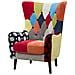 Poltrona Bergere Imperial Patchwork In Velluto Multicolor 81x92x75 Cm - Foto miniatura 3