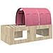 Letto alto per bambini con scrivania 3 pz Rovere Sonoma e Rosa - Foto miniatura 8