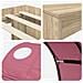 Letto alto per bambini con scrivania 3 pz Rovere Sonoma e Rosa - Foto miniatura 9
