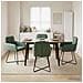 Sedie da pranzo 4 pcs Velluto (V) Verde Mare 59 x 56,5 x 86 cm - Foto miniatura 2