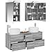 Set di mobili per il bagno 5 pcs Sonoma grigio - Foto miniatura 3