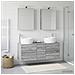 Set di mobili per il bagno 5 pcs Sonoma grigio - Foto miniatura 4