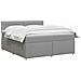 Letto box spring con materasso Grigio Chiaro 140 x 200 cm - Foto miniatura 3