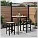 Tavolo Bar da Giardino Bianco e Nero 70 x 68,5 x 105 cm - Foto miniatura 2