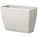 Vaso Da Fiori Moderno Rettangolare Bianco 60x27x41cm Baris - Foto miniatura 1