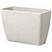 Vaso Da Fiori Moderno Rettangolare Bianco 60x27x41cm Baris - Foto miniatura 10
