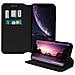 Custodia Iphone Xr Custodia A Libro Porta-carte Funzione Supporto - Nero - Foto miniatura 2