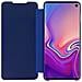 Custodia Galaxy S10 Sportellino Traslucido Stand Video Blu - Foto miniatura 5