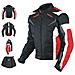 Giacca Tessuto Moto Protezioni Ce Manica Staccabile Gilet Termico Rosso M - Foto miniatura 1