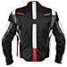 Giacca Tessuto Moto Protezioni Ce Manica Staccabile Gilet Termico Rosso M - Foto miniatura 2