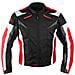 Giacca Tessuto Moto Protezioni Ce Manica Staccabile Gilet Termico Rosso M - Foto miniatura 3
