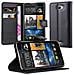 Custodia Compatibile Con Htc Desire 516 In Nero Carbone - Coperchio Protettiva Con Chiusura Magnetica, Funzione Stand E Tasca Per Le Carte - Foto miniatura 1
