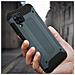Cover Samsung Galaxy A12 Ibrida Design Rilievo Anticaduta Defender Ii Blu - Foto miniatura 3