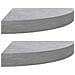Mensole Angolari 2pz Grigio Cemento 25x25x3,8 Cm In Mdf - Foto miniatura 2