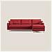 Megan Divano Letto Angolare In Microfibra Smacchiabile T11 Rosso 251 Cm Destro (mat. 120x197) - Foto miniatura 1