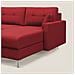 Megan Divano Letto Angolare In Microfibra Smacchiabile T11 Rosso 251 Cm Destro (mat. 120x197) - Foto miniatura 6
