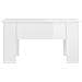 Tavolino Da Salotto Bianco Lucido 79x49x41 Cm Legno Compensato - Foto miniatura 2