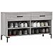 Panca Porta Scarpe Grigio Sonoma 102x35x55 Cm Legno Multistrato - Foto miniatura 10