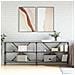 Tavolino Grigio Sonoma 200x30x75cm In Legno Multistrato E Ferro - Foto miniatura 1