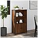 Credenza Rovere Marrone 62x32x103,5 Cm In Legno Multistrato - Foto miniatura 1