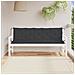 Cuscini Panca Da Giardino 2pz Neri 180x50x7cm Tessuto Oxford - Foto miniatura 1