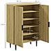 Scarpiera Salvaspazio Per 15 Paia Di Scarpe Con 4 Ripiani Regolabili, 80x38x110cm, Rovere - Foto miniatura 6
