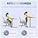Sedia Da Ufficio Ergonomica E Reclinabile Ad Altezza Regolabile Con 5 Rotelle, 55x48x82.5-94.5 Cm, Grigia - Foto miniatura 6