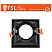 Ghiera fissa QUARDATA - Alluminio verniciato a polvere, foro 75*75mm NERO - Foto miniatura 3