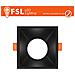 Ghiera fissa QUARDATA - Alluminio verniciato a polvere, foro 75*75mm NERO - Foto miniatura 4