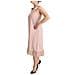 Abito Midi Trapezio Piume Senza Maniche Poliestere Rosa - It42-m - Foto miniatura 2