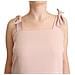 Abito Midi Trapezio Piume Senza Maniche Poliestere Rosa - It42-m - Foto miniatura 4