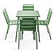 Tavolo da giardino Cafe in acciaio con piano in alluminio rosso per 4 persone 70x120cm